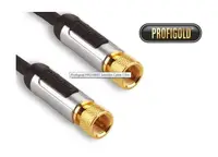 Cablu antena profesional Profigold PROV9007 F-connector placat cu aur 24K tata 7.50 m negru