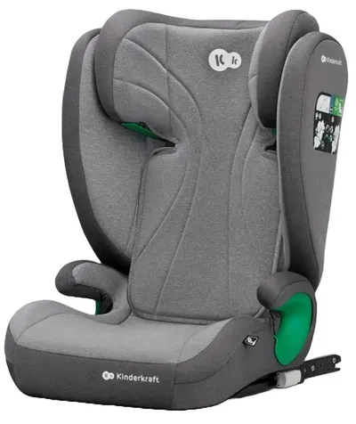 Scaun auto KinderKraft - Junior Fix 2, IsoFix, i-Size, 100-150 cm, Rocket Grey