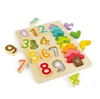 Puzzle din lemn culori si numere Hape