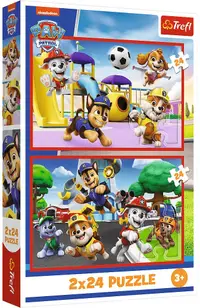 Puzzle pentru copii Trefl din 2 x 24 piese - Zi distractivă cu Paw Patrol