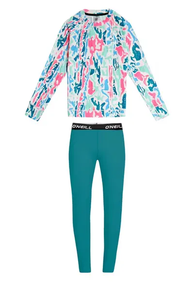 Set bluza si pantaloni de corp copii FWdwqfwq - Alb/Turcoaz
