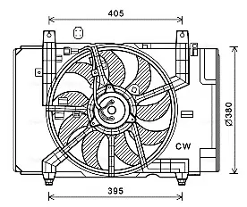 Ventilator radiator (cu carcasa) potrivit NISSAN CUBE, JUKE 1.6 08.09