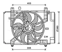 Ventilator radiator (cu carcasa) potrivit NISSAN CUBE, JUKE 1.6 08.09