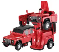 Jucărie metalică Rastar - Robot transformator /Land Rover Defender, 1:32, rosu