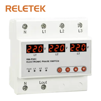Releu comutator automat de faza si protectie tensiune RM-P63A