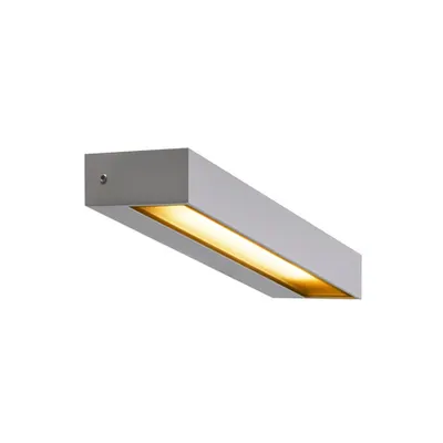 Corp iluminat de perete, aplica, lumini PEMA® perete, gri cu LED-uri in aer liber montat pe suprafata de lumina pe perete, IP54, argint, 3000K