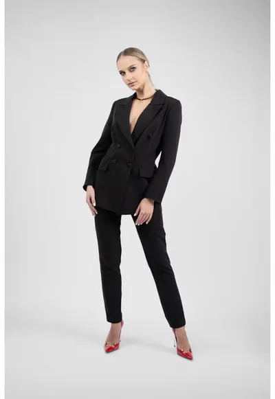 Pantalon conic - Negru