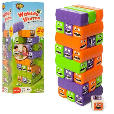 Joc pentru copii Raya Toys - Turnul de echilibru, turnul viermilor