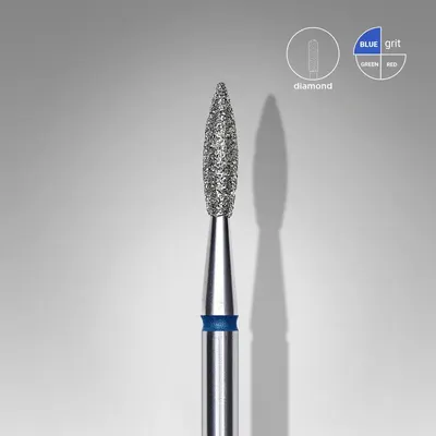 Capat freza diamant Staleks Expert flacara ascutit medie 2.1 mm - 412