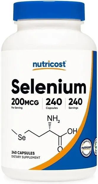 Selenium, 200 mcg, 240 capsule, Nutricost
