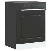 vidaXL Panou pentru mașină de spălat vase Negru 60x1,5x57 cm lemn de prelucrare
