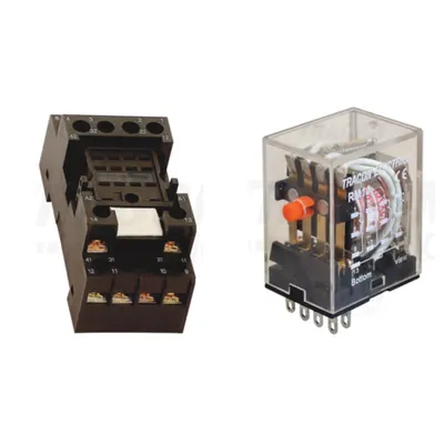 Pachet Soclu Releu RSPMF-14 + Releu Miniaturizat RM14 24DC - Control DC Precis