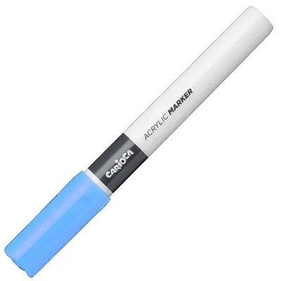 Marker acrilic Carioca Plus - Van Orton, 2.0 mm, albastru deschis