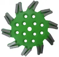 Disc stea cu segmenti diamantati pt. slefuire pardoseli - segment mediu - Verde - 250 mm - prindere 19mm - DXDH.8501.250.11.43