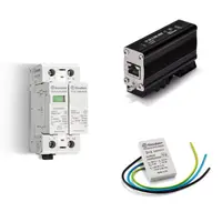 Descarcator (SPD) - Prin contact de semnalizare la distanta a starii de avarie, C.A. (50/60Hz), Descarcator tipul 2, Trifazat (3 varistoare), 20 kA (I n tipul 2), 275 V Max pentru SPD tipul 1 “Low Up”, tipul 2 (Uc) (pentru UN = 230-240 V C.A.) si tipul 3