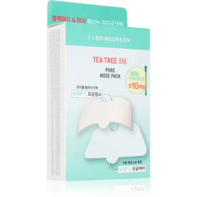 BRINGGREEN Tea Tree Cica Pore Nose Strip plasturi pentru piele problematică pentru nas 5 buc