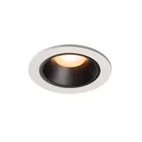 Spot incastrat, NUMINOS S Ceiling lights, white Indoor LED recessed ceiling light white/black 2700K 55° gimballed, rotating and pivoting, including leaf springs,