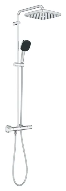 Sistem de dus Grohe Vitalio Cube 250, aparent, termostat, 250 mm, 1 functie, crom, 26696001