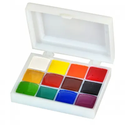 Acuarele pastila, 12culori/set, patrate, Pictor