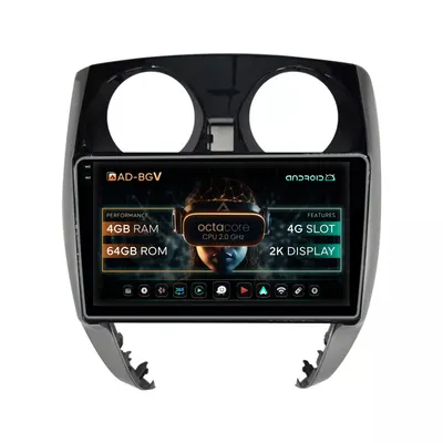 Navigatie Nissan Note (2012-2019), Android, V-Octacore 4GB RAM + 64GB ROM, 10.36 Inch - AD-BGV9004+AD-BGRKIT167