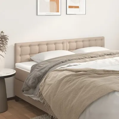 vidaXL Tăblii de pat, cappuccino, 200x5x78/88 cm, piele ecologică