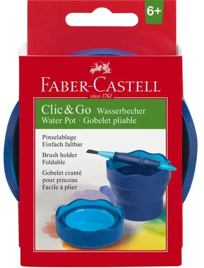 Pahar pliabil pentru pictura Faber-Castell - Albastru