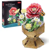 3D Puzzle Cubic Fun din 109 piese- Buchet de camelie