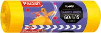 Saci de gunoi parfumați Paclan - Bunny, 60 l, 15 buc., galben