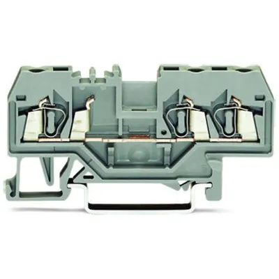 3-conductor through terminal block; 2.5 mm²; center marking; for DIN-rail 35 x 15 and 35 x 7.5; CAGE CLAMP®; 2,50 mm²; red