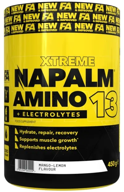 Xtreme Napalm Amino 13 + Electrolytes, fructul dragonului, 450 g, FA Nutrition