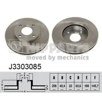 Disc frana NIPPARTS J3303085