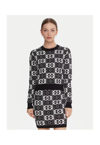 Pulover dama negru si alb - material de calitate