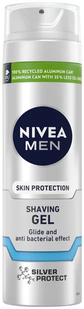Nivea Men Gel de ras Silver Protect, 200 ml