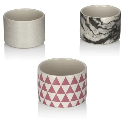 Set 3 pahare din ceramica - We Live Like This Stacking
