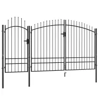 vidaXL Poartă de grădină Woerden din oțel, 1,95x4 m, negru