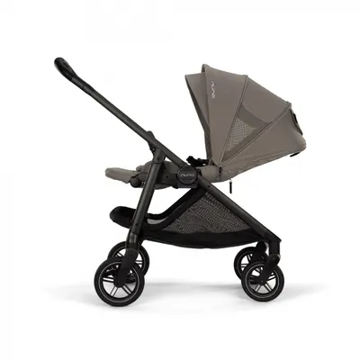 Carucior pentru copii Nuna SWIV Granite cu roti pivotante 360, spatar si maner parental reglabile, bara detasabila, husa de ploaie, suport pentru pahar si geanta de transport