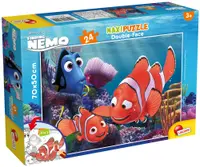 Puzzle cu două fețe Lisciani de colorat din 24 piese - Nemo
