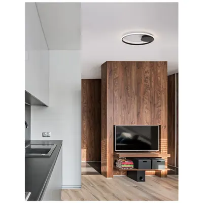 Plafoniera FULINE Nisipiu Negru Aluminiu & Acrylic Dimabil LED 32 Wat 220-240 Volt 1423Lm 3000K IP20