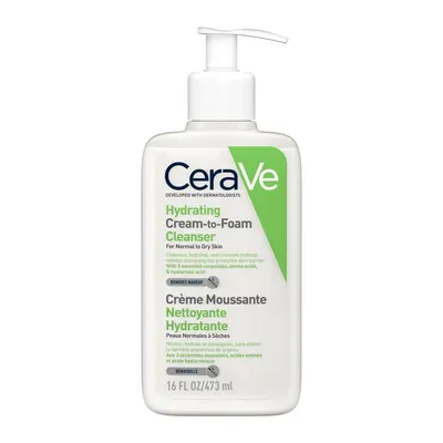 Crema de curatare spumanta si hidratanta pentru ten normal-uscat, CeraVe | 437 ml
