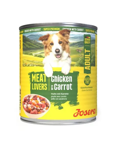 Hrană umedă câini pui și morcov 800 g Josera Meat Lovers Menu