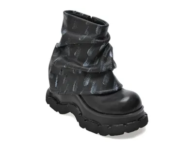 Bocanci GRYXX negri, 61215, din piele naturala