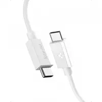 Cablu Date si Incarcare USB-C - USB-C Spigen Essential, 60W, 1m, Alb ACA08717