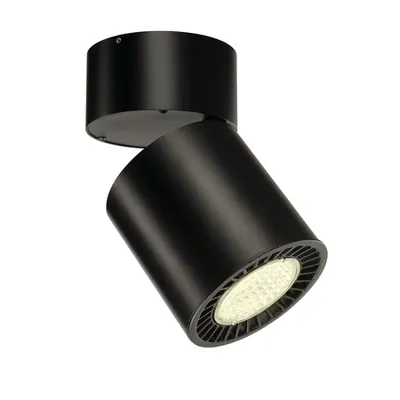 Corp iluminat TAVAN, SUPROS de Luminita Plafon, Plafon negru cu LED-uri de interior Montat Deschis, rotund, negru, 4000K, 60 ° reflector, CRI90, 3520lm