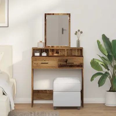 vidaXL Masă de Machiaj Lemn vechi 79 x 41 x 140 cm Lemn prelucrat
