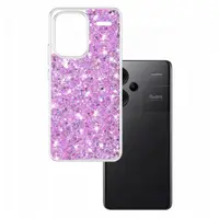 Husa pentru Xiaomi Redmi Note 13 Pro+, Techsuit, Sparkly Glitter, Magenta