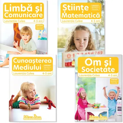 Set 4 caiete, grupa mijlocie 4-5 ani, ediția 2024-2025