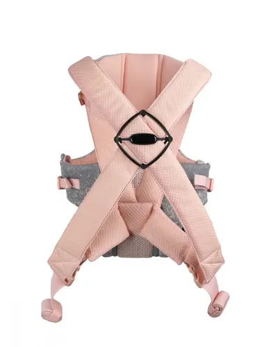 Marsupiu ergonomic pentru bebelusi KikkaBoo Gwen Fly tricot DeLux Roz de la 3luni,3 pozitii de transport, baveta moale detasabila, bretele reglabile cu mecanism de blocare transversala