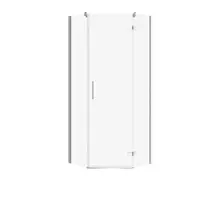 Cabina de dus pentagonala 80x80 cm Cersanit Jota, crom cu usa batanta dreapta