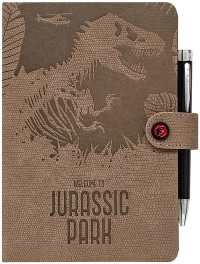 Set caiet cu pix Erik Movies: Jurassic Park - Welcome to Jurassic Park, format A5