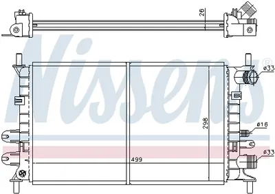Radiator apa racire motor FORD ESCORT 91 EXPRESS, ESCORT 95, ESCORT V, ESCORT VI, ORION III 1.3 intre 1990-1999